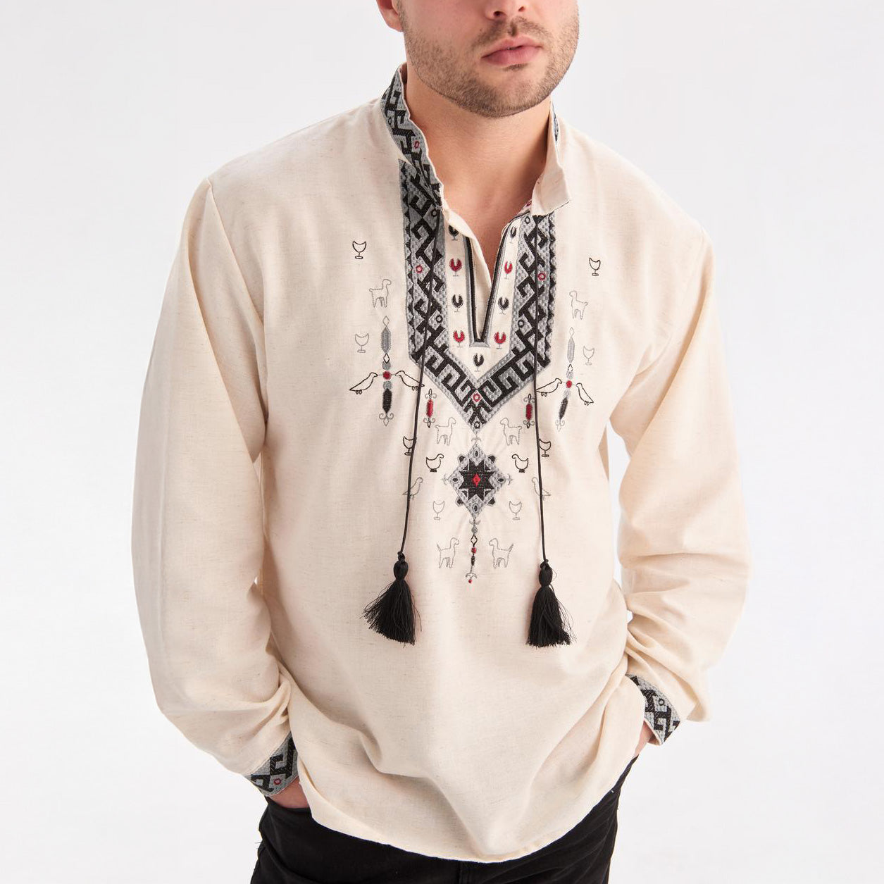 Men's Embroidered Shirt (Vyshyvanka)