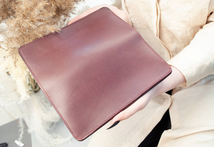 Burgundy Long Leather Wallet