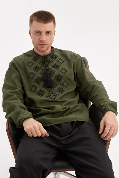 Men's Embroidered Shirt (Vyshyvanka) "Myroslav"