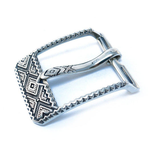 Ornamental Belt Buckle "Bayurok" – Solid German Silver