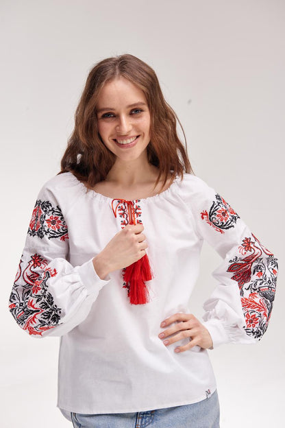 Women's Embroidered Blouse (Vyshyvanka) "Zharyptytsia"