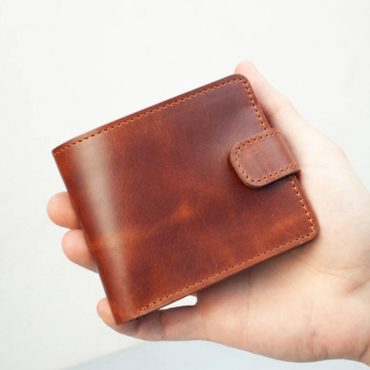 Men’s Light Brown Leather Wallet – Classic Design