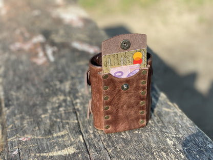 Mini Leather Wrist Wallet with Personalization