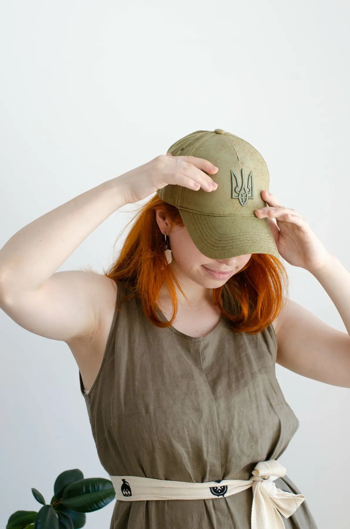 Old School Trident Baseball Cap (Smoky Khaki)