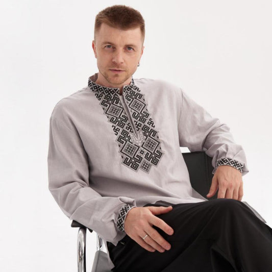 Men's Embroidered Shirt (Vyshyvanka) "Mstyslav"