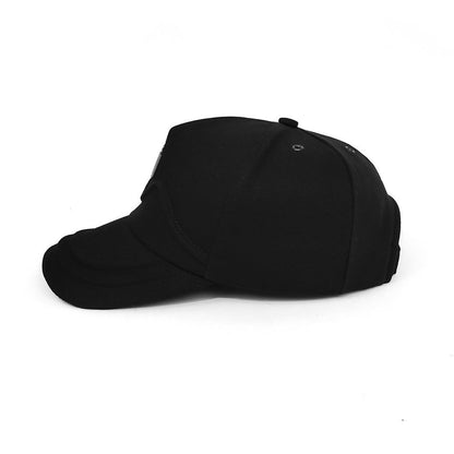 Five-Panel Canvas Cap with coat of arms of Ukraine (Black)