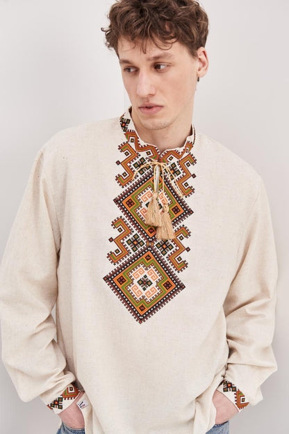 Men's Embroidered Shirt (Vyshyvanka) "Svyatoslav"