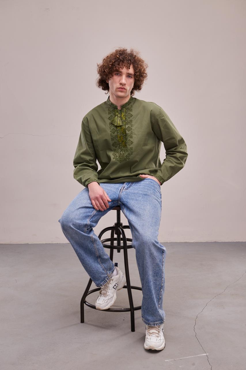 Men's Embroidered Shirt (Vyshyvanka) "Peremoga"