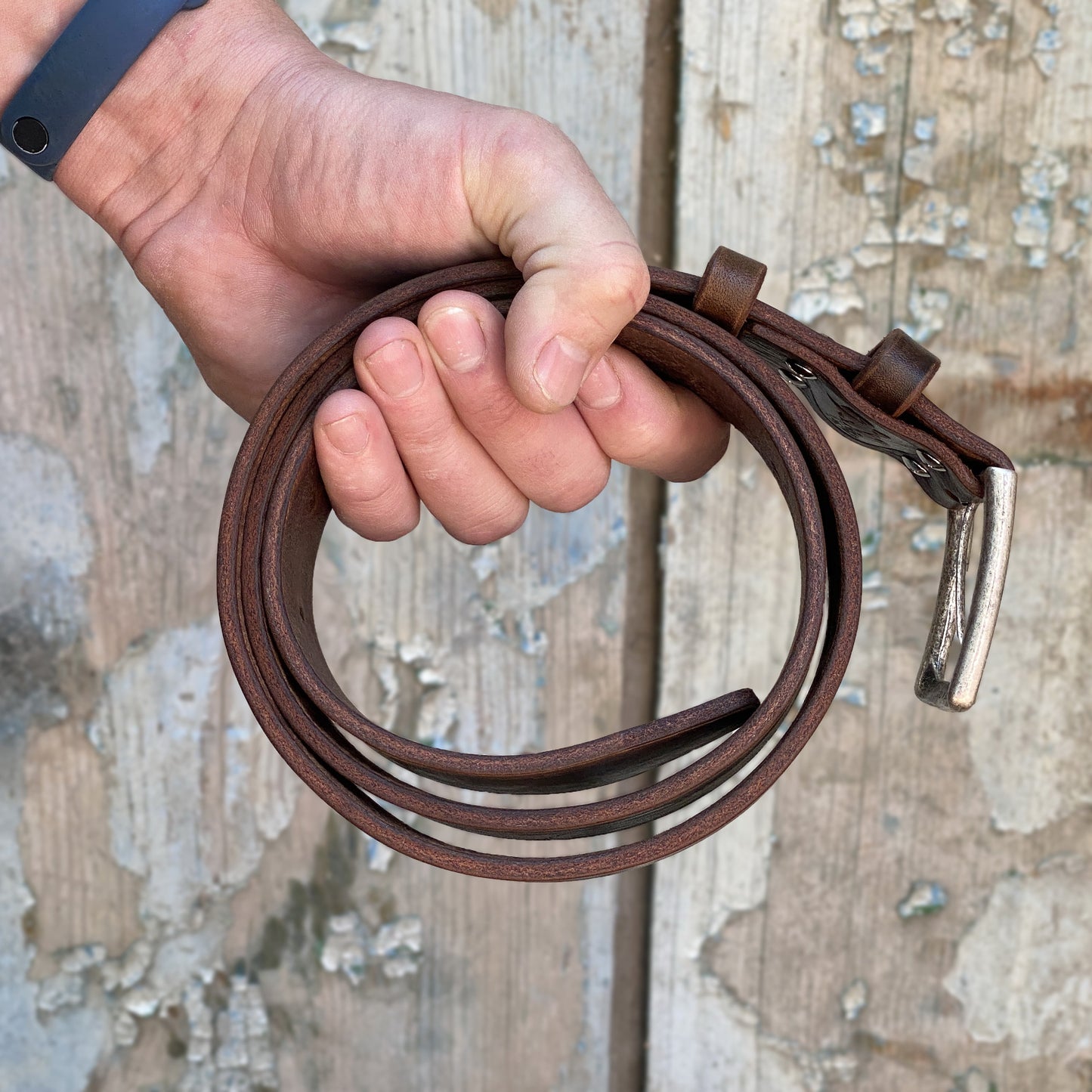 Leather Belt Blank  (WITHOUT BUCKLE) Brown