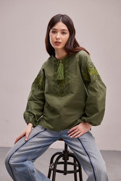 Women's Embroidered Blouse (Vyshyvanka) "Peremoha"