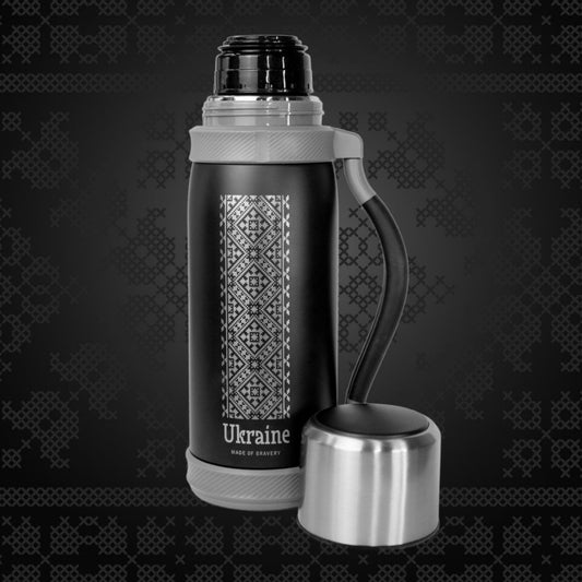 "Ukraine" Thermos ⦁ 1.2L Vacuum Flask with Embroidered Design