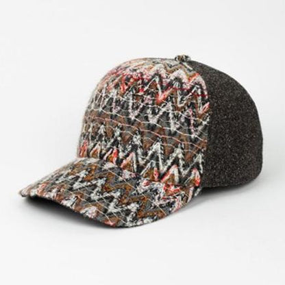 Zigzag Wool Baseball Cap