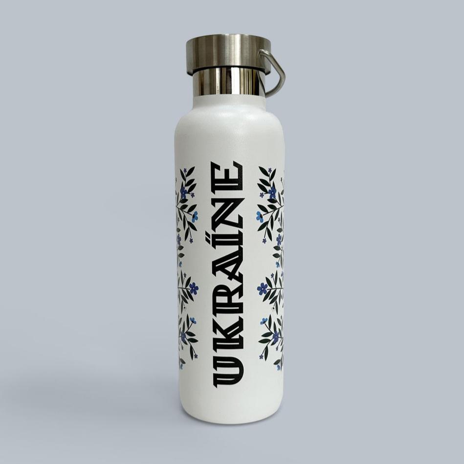 Patriotic Thermo Bottle "Barvinok: Symbol of Vitality"