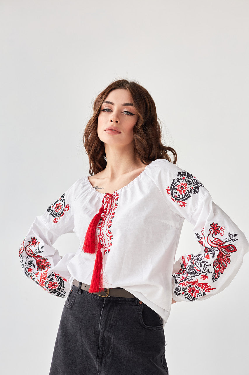 Women's Embroidered Blouse (Vyshyvanka) "Zharyptytsia"