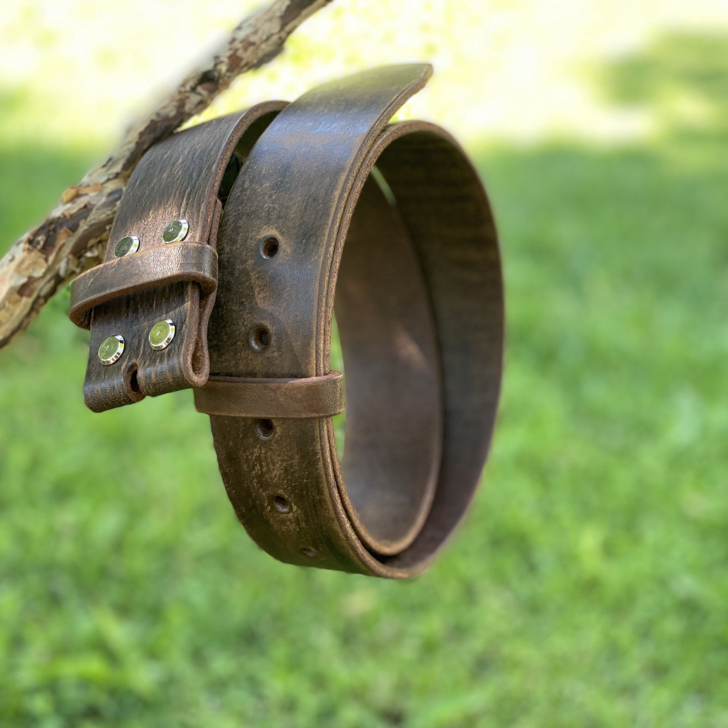 Leather Belt Blank  (WITHOUT BUCKLE) Brown