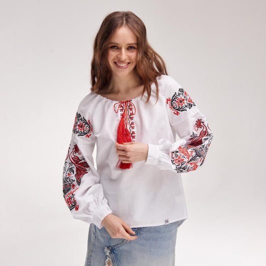 Women's Embroidered Blouse (Vyshyvanka) "Zharyptytsia"