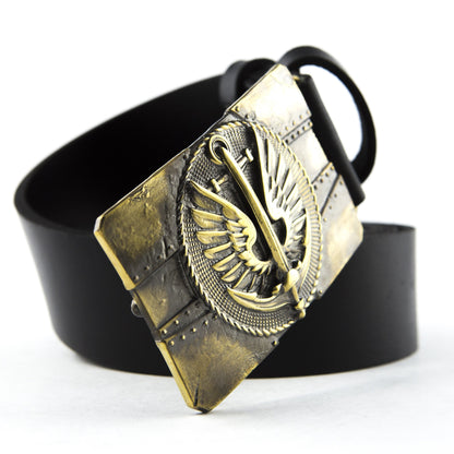 Leather Belt "Marine Infantry" with Brass Buckle