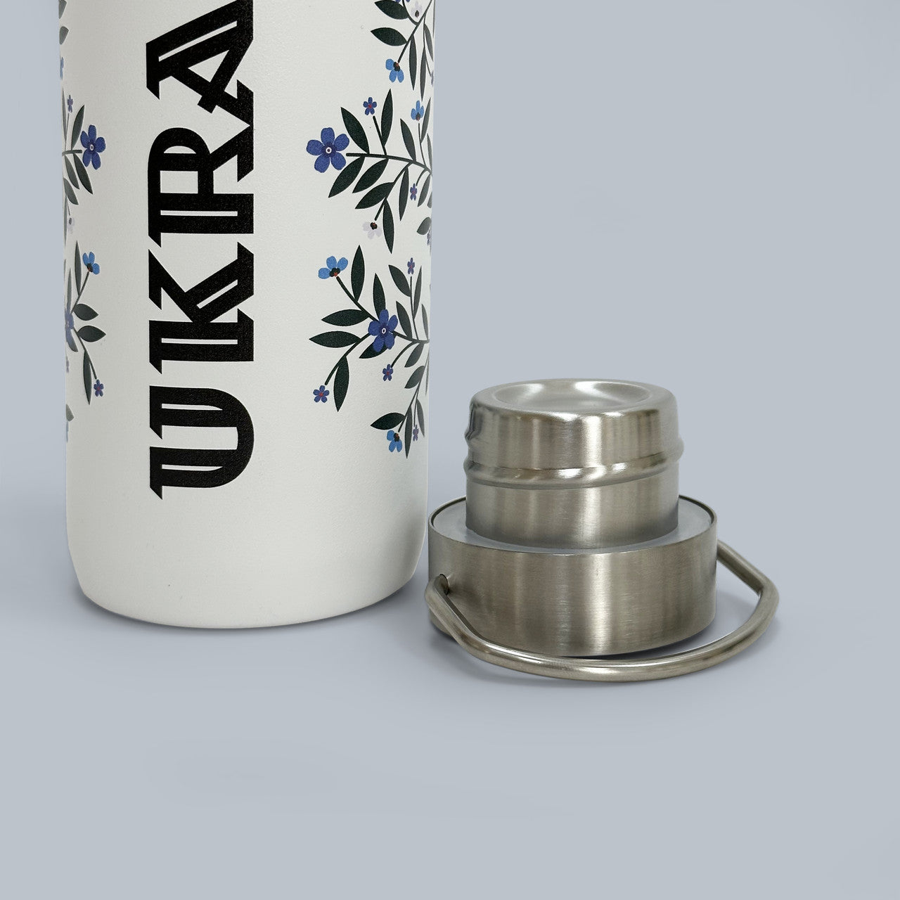 Patriotic Thermo Bottle "Barvinok: Symbol of Vitality"